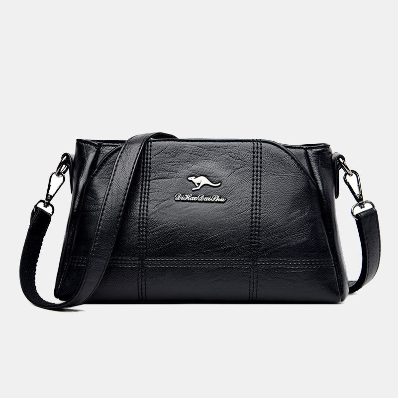 PU Leather Shoulder Handbag with Adjustable Strap