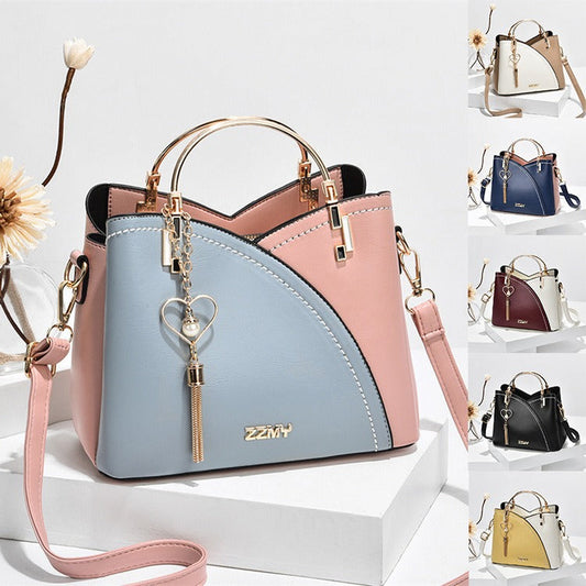 Patchwork PU Leather Large Tote Bag