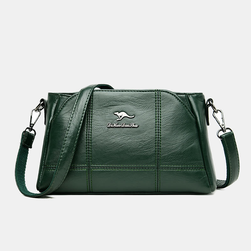 PU Leather Shoulder Handbag with Adjustable Strap