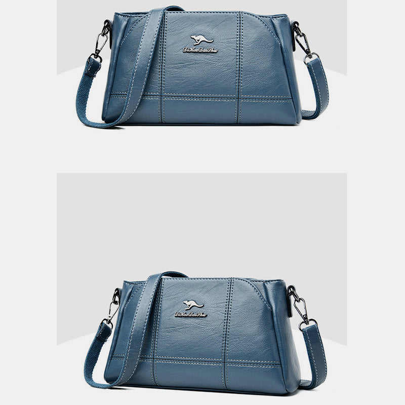 PU Leather Shoulder Handbag with Adjustable Strap