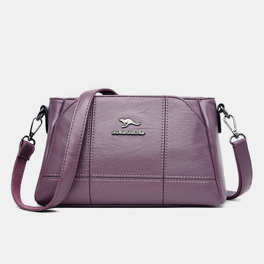 PU Leather Shoulder Handbag with Adjustable Strap